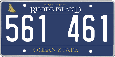 RI license plate 561461