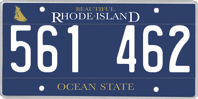 RI license plate 561462