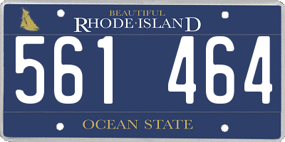 RI license plate 561464