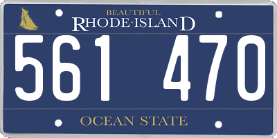 RI license plate 561470