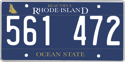 RI license plate 561472