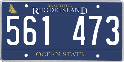 RI license plate 561473