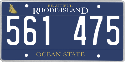 RI license plate 561475