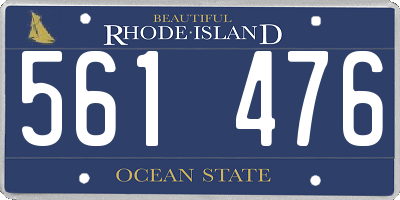 RI license plate 561476