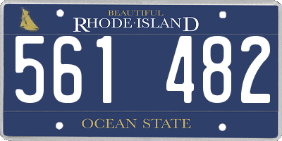 RI license plate 561482