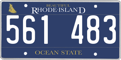 RI license plate 561483