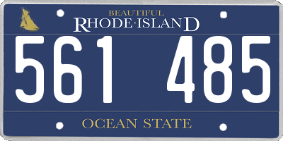 RI license plate 561485
