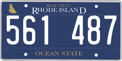 RI license plate 561487