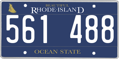 RI license plate 561488
