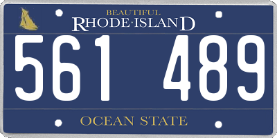 RI license plate 561489