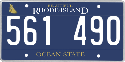 RI license plate 561490