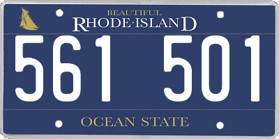 RI license plate 561501