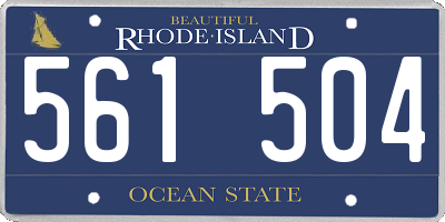 RI license plate 561504