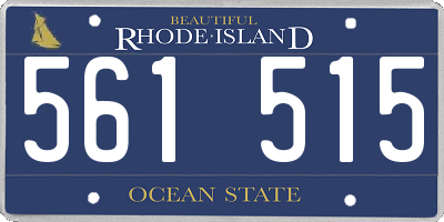 RI license plate 561515