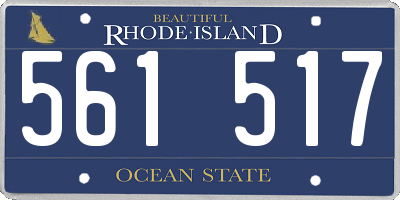 RI license plate 561517