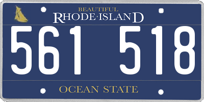 RI license plate 561518
