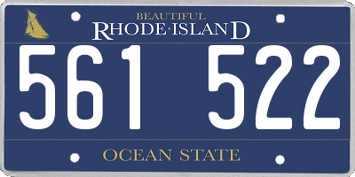 RI license plate 561522