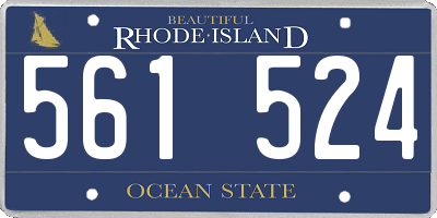 RI license plate 561524