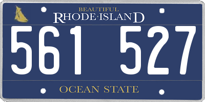 RI license plate 561527