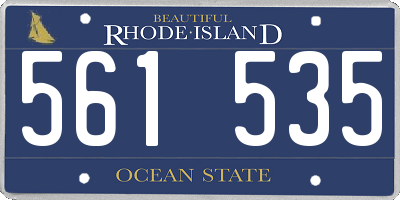 RI license plate 561535