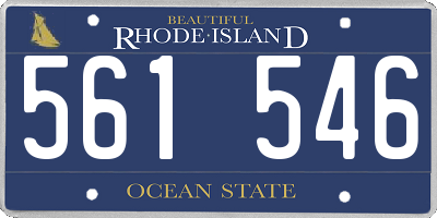 RI license plate 561546