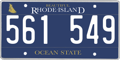 RI license plate 561549