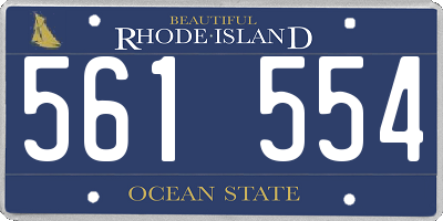 RI license plate 561554