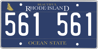 RI license plate 561561