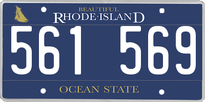 RI license plate 561569