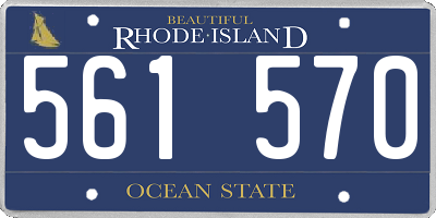 RI license plate 561570