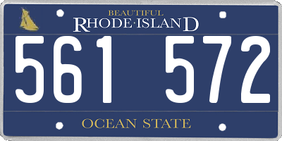 RI license plate 561572
