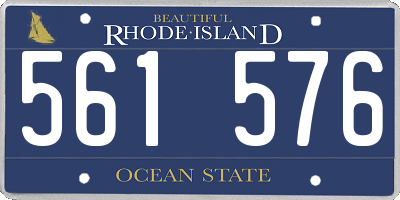 RI license plate 561576
