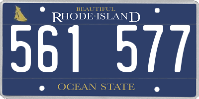 RI license plate 561577