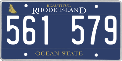 RI license plate 561579