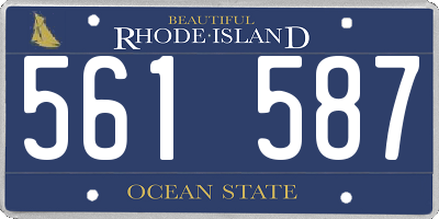 RI license plate 561587