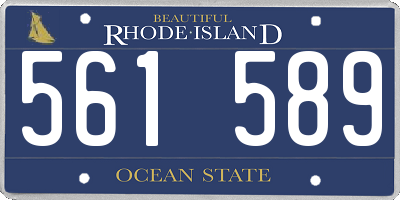 RI license plate 561589