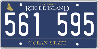 RI license plate 561595