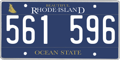 RI license plate 561596