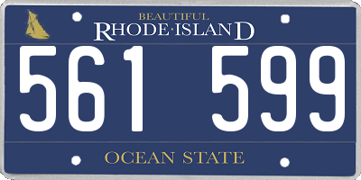 RI license plate 561599