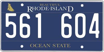 RI license plate 561604
