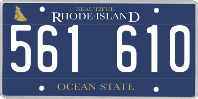 RI license plate 561610