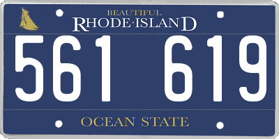 RI license plate 561619