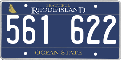RI license plate 561622