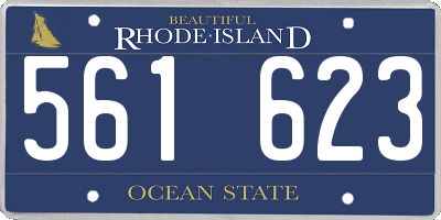RI license plate 561623