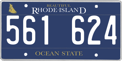 RI license plate 561624