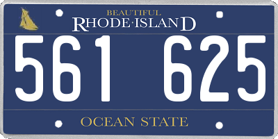 RI license plate 561625