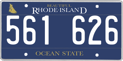 RI license plate 561626