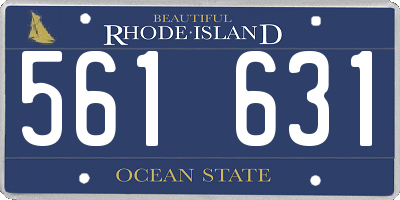 RI license plate 561631