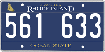 RI license plate 561633
