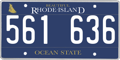 RI license plate 561636